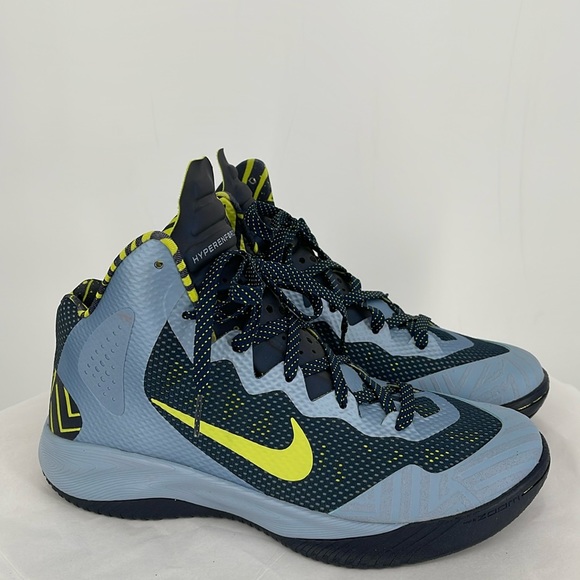 Nike Zoom Hyperenforcer XD Blue‎ Grey Cyber Obsidian Sz 9 511370-400 EUC - Picture 1 of 9